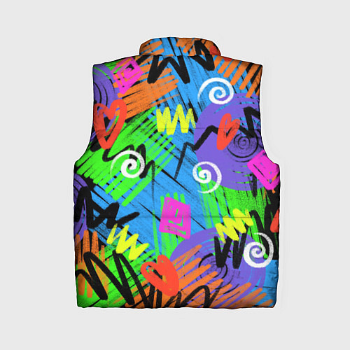 Женский жилет Яркий геометрический принт / 3D-Черный – фото 2