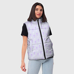Женский жилет Нежная лаванда паттерн, цвет: 3D-светло-серый — фото 2