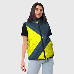 Женский жилет Геометрическая Стрелка, цвет: 3D-черный — фото 2