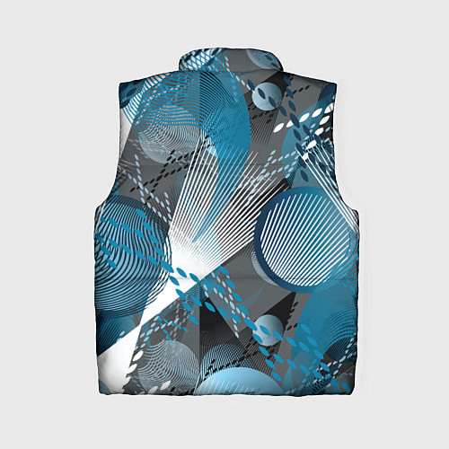 Женский жилет Абстрактный серо-синий принт / 3D-Светло-серый – фото 2