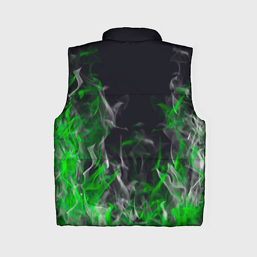 Женский жилет Pubg - зелёное пламя / 3D-Черный – фото 2