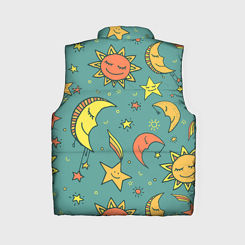 Женский жилет Солнце, Луна и Звёзды / 3D-Светло-серый – фото 2
