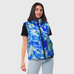 Женский жилет Снег На Красках, цвет: 3D-красный — фото 2