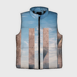 Женский жилет Абстрактные блоки и небо - Голубой