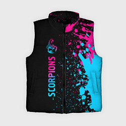 Женский жилет Scorpions - Neon Gradient, цвет: 3D-черный
