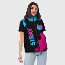 Женский жилет Stray: Neon Gradient, цвет: 3D-черный — фото 2