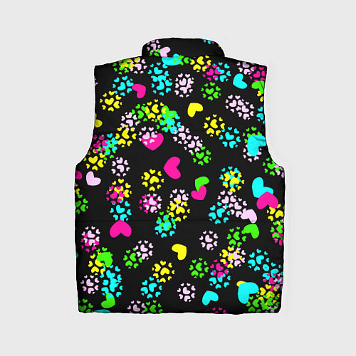 Женский жилет Весна в сердцах на черном фоне / 3D-Красный – фото 2