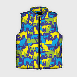 Женский жилет Синий кошачий камуфляж