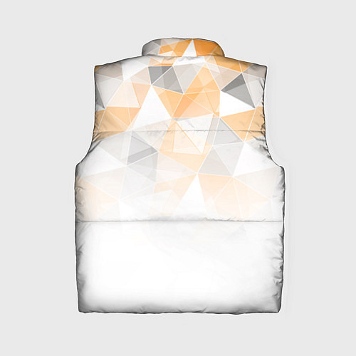 Женский жилет Однотонный белый и желто-серый геометрический / 3D-Светло-серый – фото 2