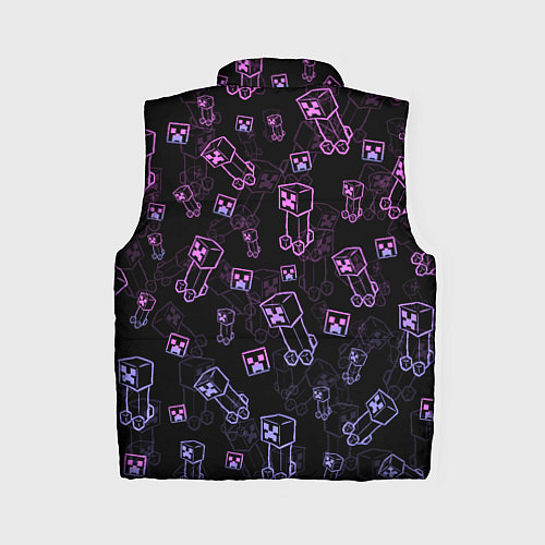 Женский жилет Minecraft - Creeper красивый градиент / 3D-Светло-серый – фото 2