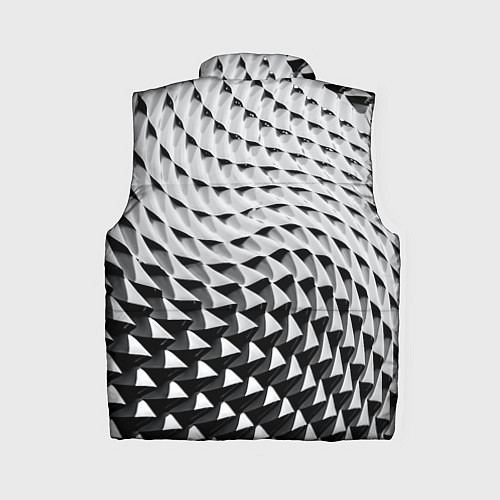 Женский жилет Серебряная ребристая поверхность / 3D-Красный – фото 2