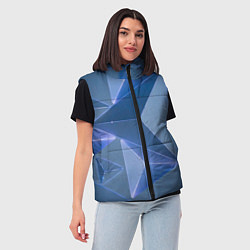 Женский жилет Неоновая киберпанк броня - Синий, цвет: 3D-красный — фото 2