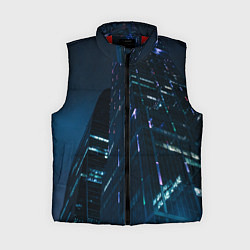 Женский жилет Неоновые ночные вышки в городе