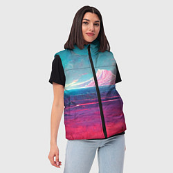 Женский жилет Завораживающий ландшафт, цвет: 3D-светло-серый — фото 2