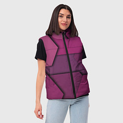 Женский жилет Геометрические фигуры в движении, цвет: 3D-красный — фото 2