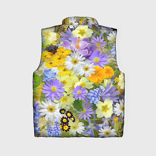 Женский жилет Цветочная летняя поляна / 3D-Черный – фото 2