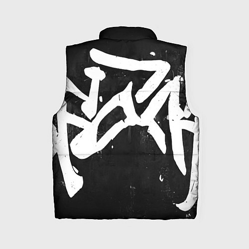 Женский жилет Иероглифы в стиле граффити / 3D-Черный – фото 2
