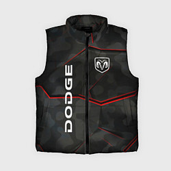 Женский жилет Dodge абстракция спорт, цвет: 3D-черный