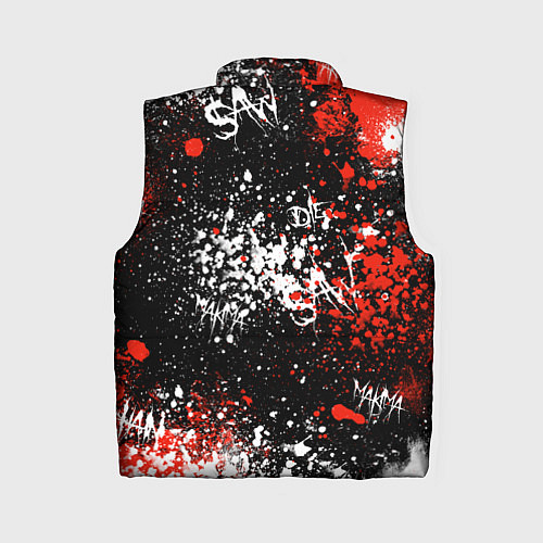 Женский жилет Человек-безопила верхом на акуле-демоне / 3D-Черный – фото 2