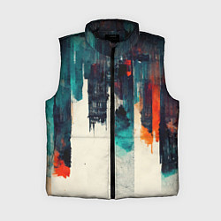 Женский жилет Красочные полосы в стиле гранж