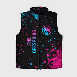 Женский жилет The Offspring - neon gradient: надпись, символ, цвет: 3D-черный