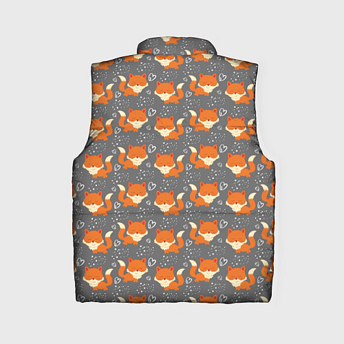 Женский жилет Веселые лисички / 3D-Черный – фото 2