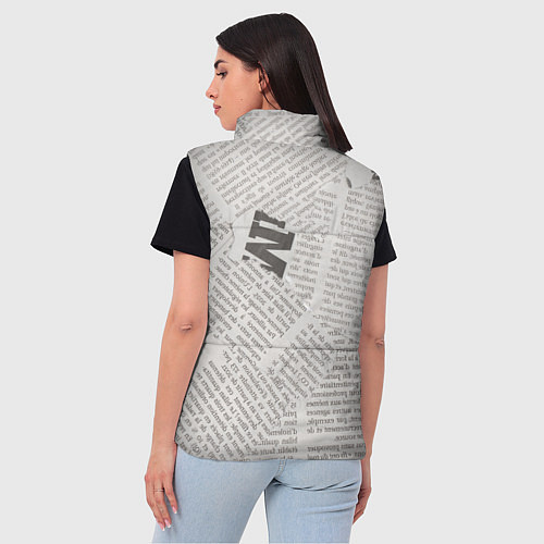 Женский жилет Белая газета / 3D-Красный – фото 4