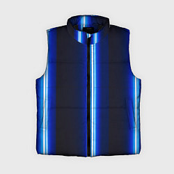 Женский жилет Неоновое синее свечение, цвет: 3D-черный