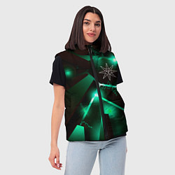 Женский жилет Dark Souls разлом плит, цвет: 3D-черный — фото 2