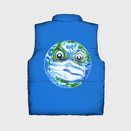 Женский жилет Злая планета Земля в маске / 3D-Красный – фото 2