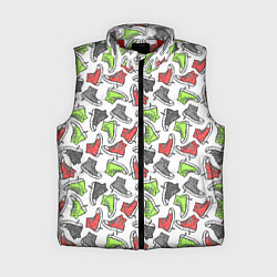 Женский жилет Кеды разноцветные поп арт, цвет: 3D-красный