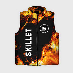 Женский жилет Skillet и пылающий огонь, цвет: 3D-черный