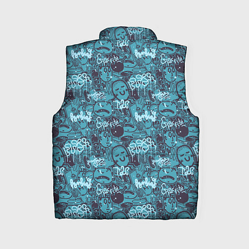 Женский жилет Рожицы и надпись граффити / 3D-Светло-серый – фото 2