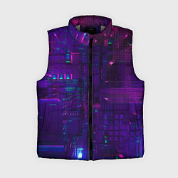 Женский жилет Матричная вселенная неон, цвет: 3D-светло-серый