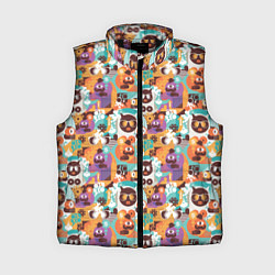 Женский жилет Кошка, яблоко и сердце