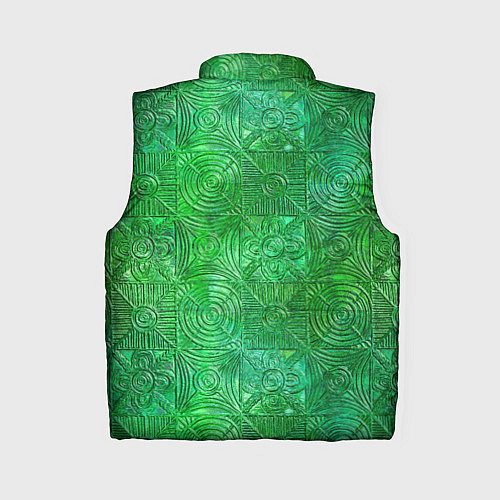 Женский жилет Узорчатый зеленый стеклоблок имитация / 3D-Светло-серый – фото 2