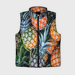 Женский жилет Фон из ананасов