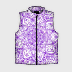 Женский жилет Фиолетовая мандала, цвет: 3D-светло-серый