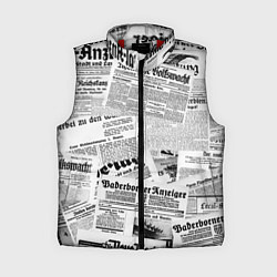 Женский жилет Газетный коллаж