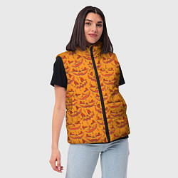Женский жилет Halloween Pumpkin Pattern, цвет: 3D-светло-серый — фото 2
