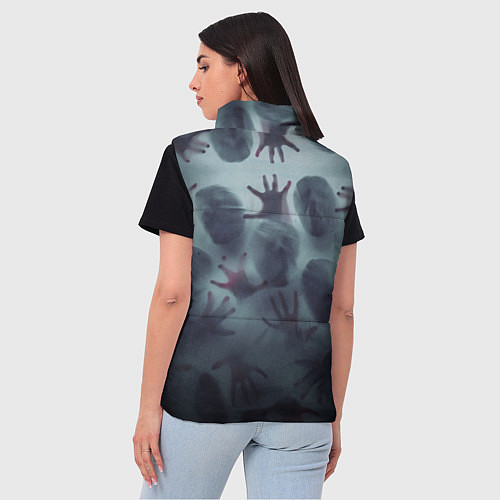 Женский жилет Scary faces trying to get out / 3D-Светло-серый – фото 4