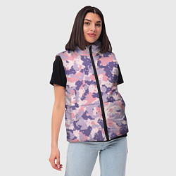 Женский жилет Цифровой камуфляж - сине-фиолетовый, цвет: 3D-черный — фото 2