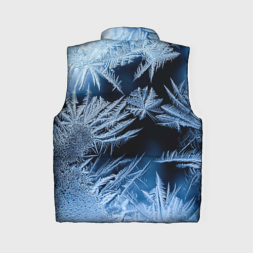 Женский жилет Морозный узор на стекле / 3D-Черный – фото 2