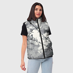 Женский жилет Белый мрамом, цвет: 3D-красный — фото 2