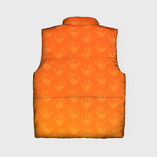 Женский жилет Лапки опоссума оранжевые / 3D-Красный – фото 2