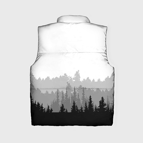 Женский жилет Птицы над лесом / 3D-Черный – фото 2