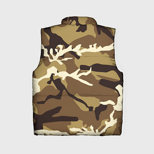 Женский жилет Камуфляж Woodland осень крупный / 3D-Черный – фото 2