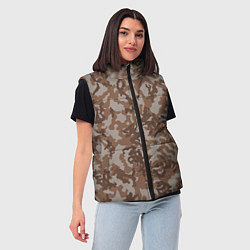 Женский жилет Камуфляж ВСР-84 песчаный, цвет: 3D-черный — фото 2