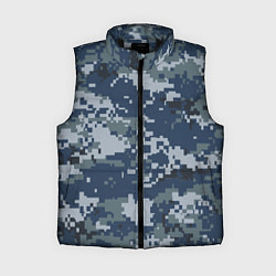 Женский жилет Камуфляж Росгвардия цифра, цвет: 3D-черный