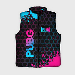 Женский жилет PUBG - neon gradient: надпись, символ, цвет: 3D-черный